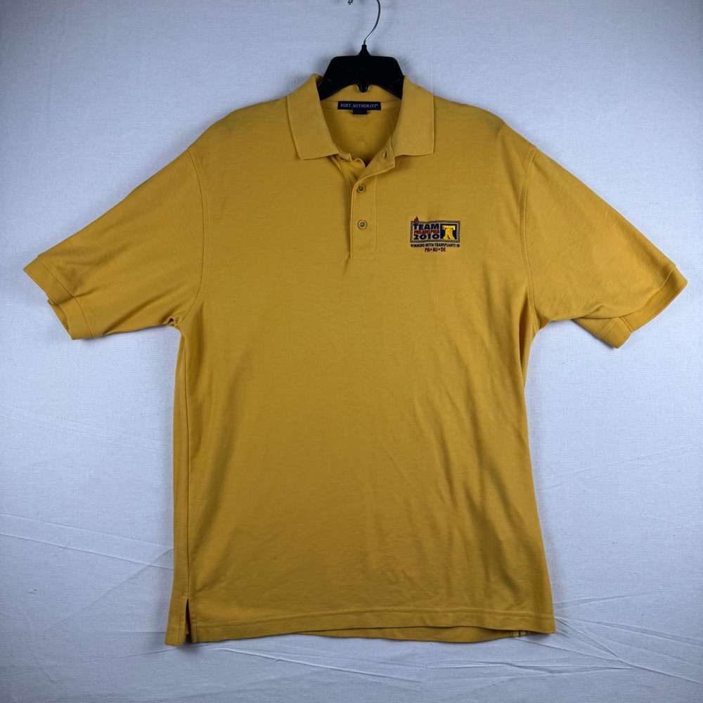 Port Authority Mens Yellow Team Philadelphia 2010 Polo Shirt Size L